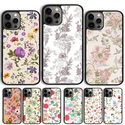 Винтажный чехол для телефона с цветами и листьями для iPhone 17 Air 15 16 Чехол 11 13 14 Pro Max 12 Plus Max Fundas