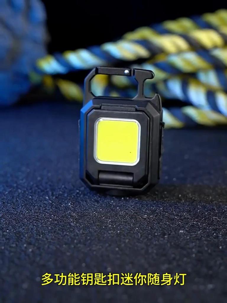 Мини-светодиодный фонарик-брелок, двойные фонари COB, USB-перезаряжаемые рабочие фонари, фонари для рыбалки с магнитом, встроенная батарея