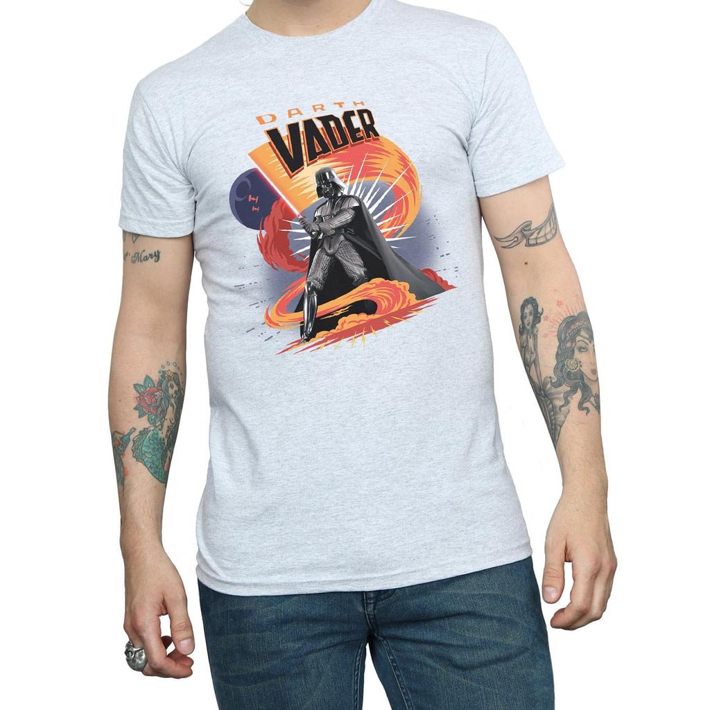 Star Wars Mens Darth Vader Swirling Fury T-Shirt