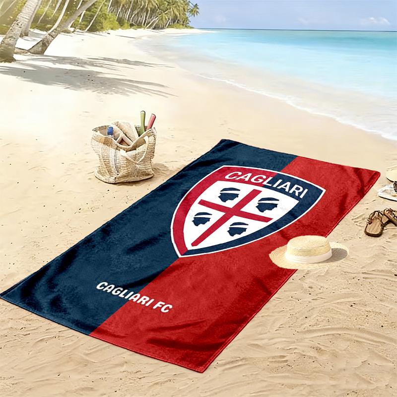 Cagliari FC Print Beach Towel, Large Soft Quick Dry Towel for Beach Camping Swimming