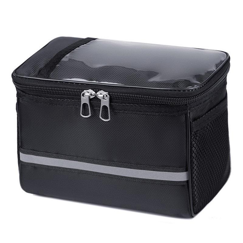 Bike Front Tube Bag Waterproof Reflective Strip Bicycle Handlebar Basket Pack Cycling Front Frame Pannier Bicycle Accessories