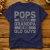 Pops Design For Grandpa From Grandkids Father Day Pops TShirt Vintage TShirts Cotton Trendy Cool Tshirt For Couple Print Tees