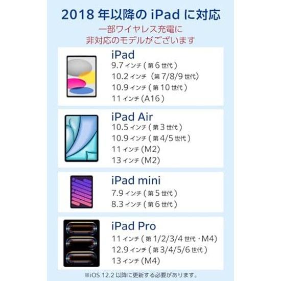 Elecom Сенсорный стилус Беспроводная зарядка Магнитное крепление Совместим с iPad A16 7 8 9 10 Pro 11 12.9 13 дюймов Air 3 4 5 1113 mini 6 Карандаш Отклонение ладони