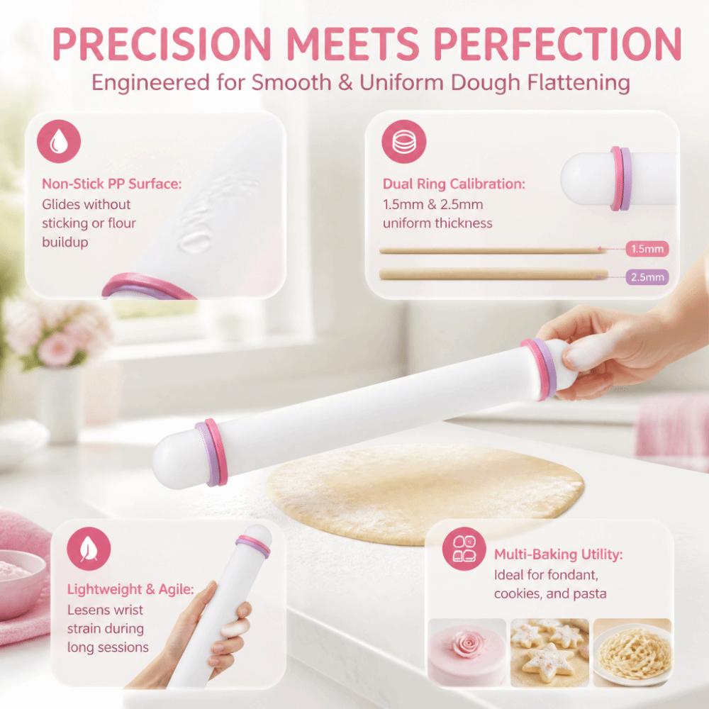 2pcs Non Stick Dough Roller Adjustable Baking Rolling Pin Dumpling Dough Rolling