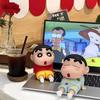 Crayon Shin Chan Anime Lazy Phone Holder Tablet Stand Desktop Ornament Collectible Figure Doll Gift For Anime Fans And Kids