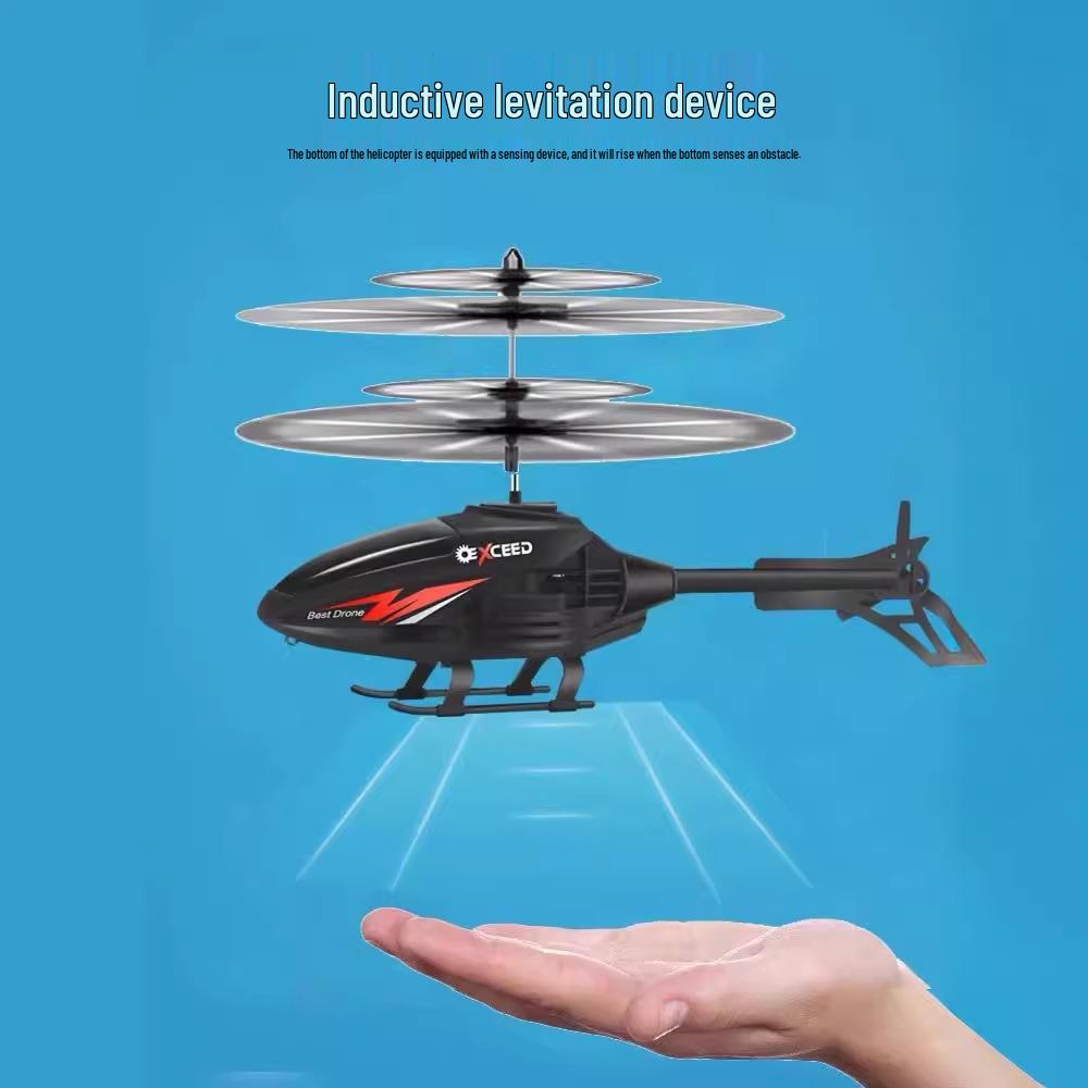 Перезаряжаемый Индукционный Вертолет на Радиоуправлении с Подсветкой - Ударопрочный Летающий Аппарат с Функцией Зависания