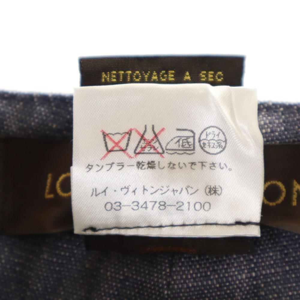 Louis Vuitton Сделано во Франции Юбка миди из денима 36 Темно-синий Женский Б/у
