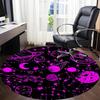 1pc Cosmic Pattern Carpet, Round Non Slip Durable Large Size Office Carpet, Suitable for Office
