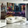 Cyberpunk 2077 Wall Tapestry Aesthetic Wall Hanging Printed Fabric Blanket Decorative Tapestries for Bedroom Living Room Home Decor