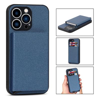 Подходит для iPhone 14 PROMAX Plug-in Phone Case 11 Алюминиевый сплав Wallet Phone Case Защитный чехол IP13