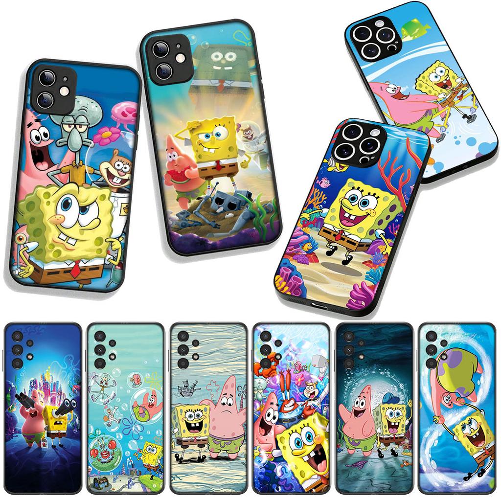 S-Sponges Bobs S-SpongeBobs s-SquarePant Case for Samsung Galaxy A36 A17 A26 A07 A35 A54 A53 A13 A33 A34 S9 S20 S21 FE S10 Plus