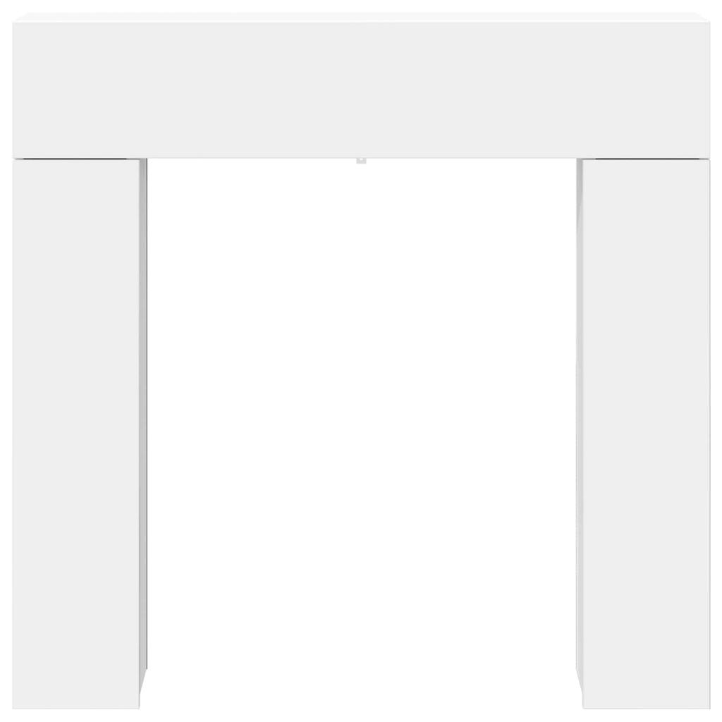 Fireplace Surround White 102 x 18 x 100.5 cm Wood based Panel