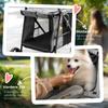 Dog Trolley incl. Cushion, 3 Side Pockets, Foldable, Dog Stroller, 102 cm x 62 cm x 105 cm, Grey
