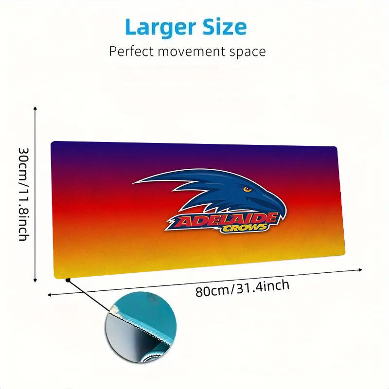 Adelaide Crows Color Mouse Pad Large Gaming Table Cushion Non-slip Laptop Tablet Big Mousepad XXL Mat Mini PC Playmat With Lock edge