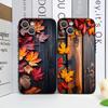 Винтажный чехол для телефона с рисунком кленовых листьев на осень для iPhone 17 16 12 11 14 Plus 13 15 Pro Max 12 13 Mini X XS XR Мягкая накладка Y2K