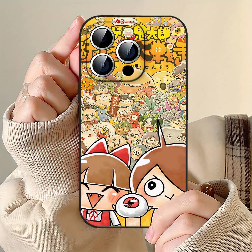 Чехол для телефона G-Gegege No Kitaro из комиксов для iPhone 17 Pro 15 13 14 16 11 12 Pro Max Plus XR XS X SE Матовый Мягкий Funda Силиконовый Чехол