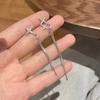 Серьги с бахромой и фианитами в виде звезд женские новые популярные серьги легкая роскошь высококлассный темперамент длинные серьги