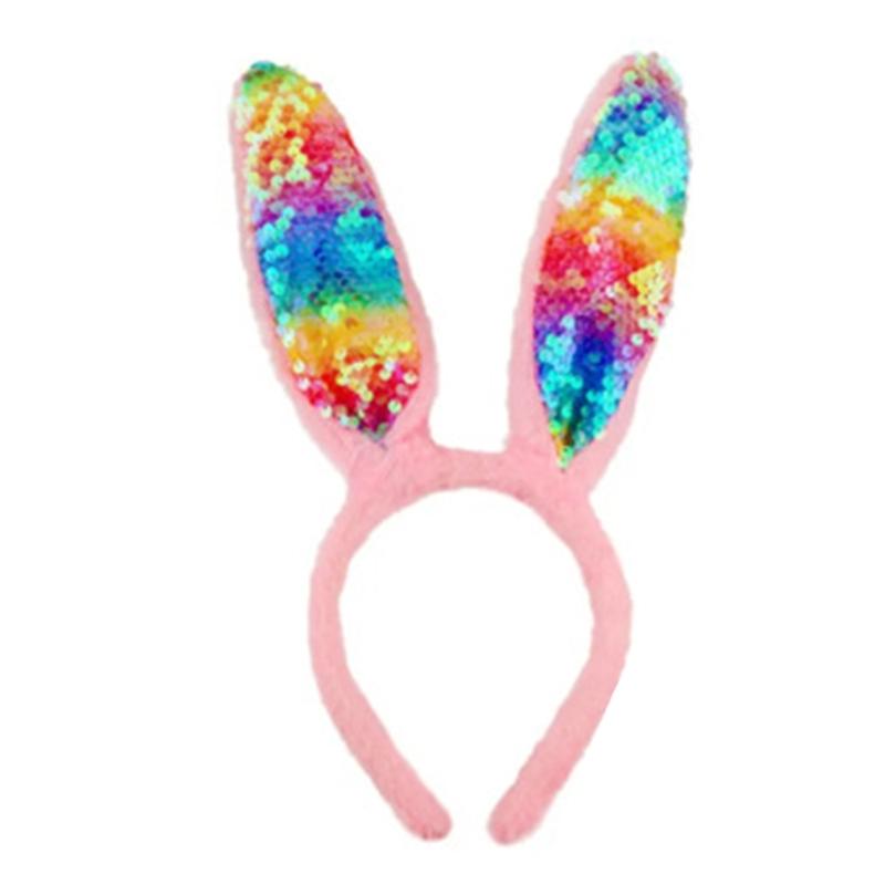 Rabbits Ear Headbands Sequins Hairband for Role Play Enthusiasts Photography
