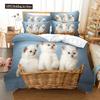 3D Кошка Милый котенок Узор Пододеяльник Кошка Детская Спальня Украшение Кошачий Комплект Постельного Белья Для Женщин Девочек Мальчиков Подарки На Молнии 3 шт