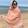 Qinghai Lake Chaka Salt Lake Desert Summer Big Red Tourism Cotton and Line Scarf Women's Sunscreen Shawl Ethnic Style Silk Scarf