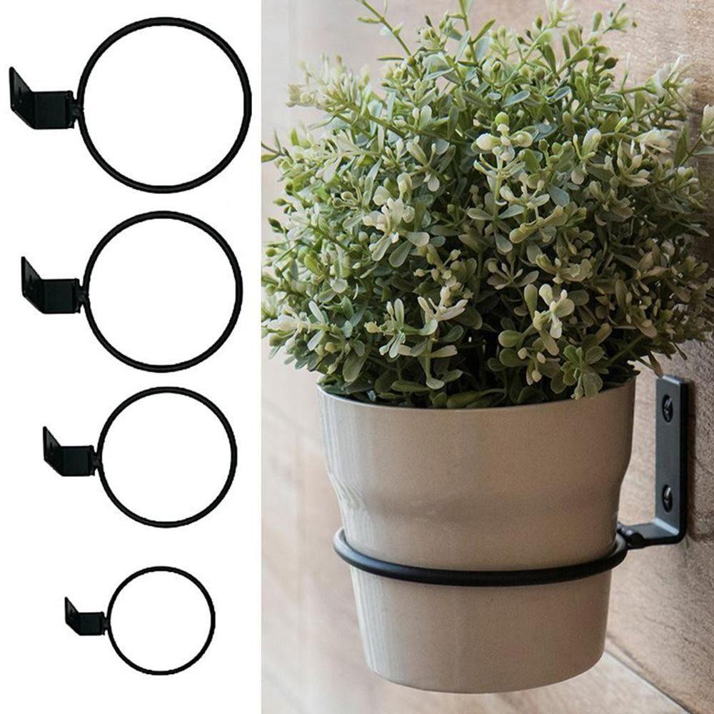 Metal Planter Pot Stand Wall Mounting Planters Rack Durable Flower Pot Holder Ring Office