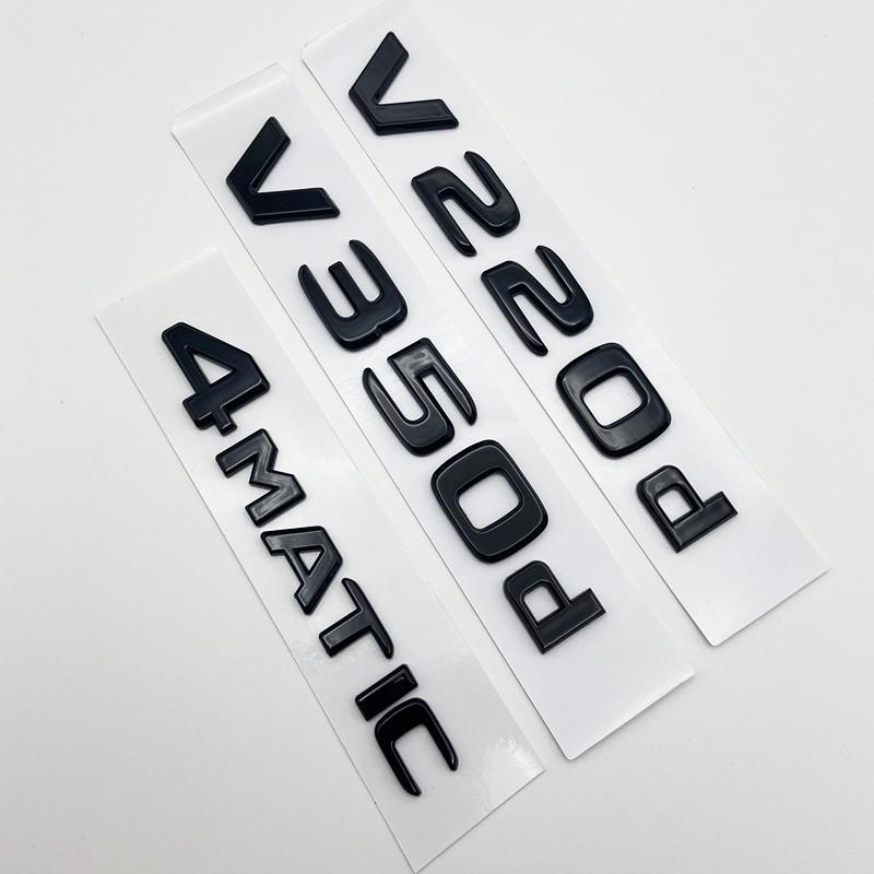 DZECY1 3D Letters V200d V220d V250d V300d V350d ABS Emblem for Mercedes Benz V Class Car Fender Badge Trunk Nameplate Logo Sticker