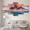 5 Panels Sky Ice Mountain Grassland Natural Landscape Canvas Printing Posters and Prints Wall Pictures Home Decor No Frame