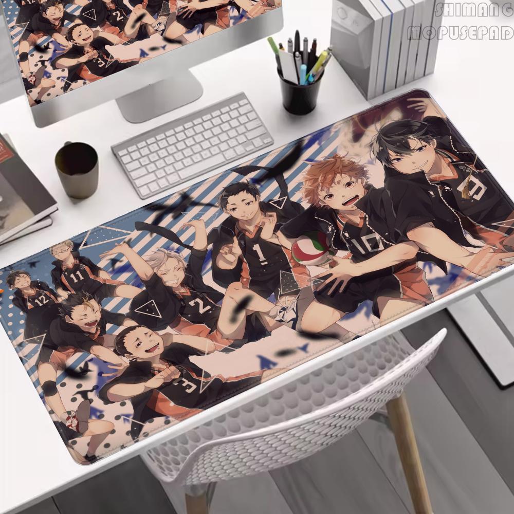 Коврик для мыши Аниме HD Haikyuu Большие резиновые коврики Игровой стол для ПК Коврик для рабочего стола ноутбука XL Нескользящий Коврик для клавиатуры компьютера Офисный коврик для рабочего стола
