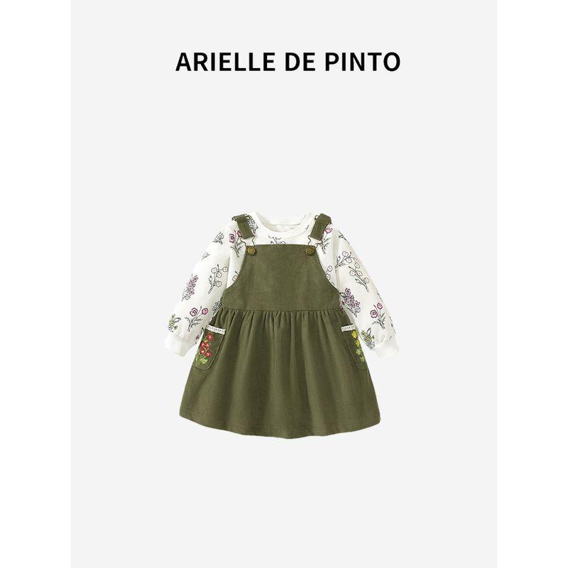 Французское детское платье-сарафан Arielle De Pinto Осень Девочка Принцесса Милое Платье Модное