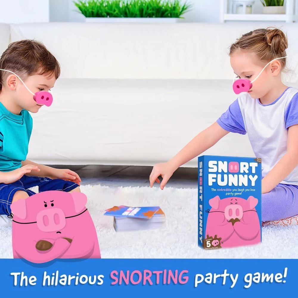 Карточки-задания «Смех проигрывает» Веселая игра для вечеринки SNORT FUNNY Веселая игра для вечеринки Семья Друг