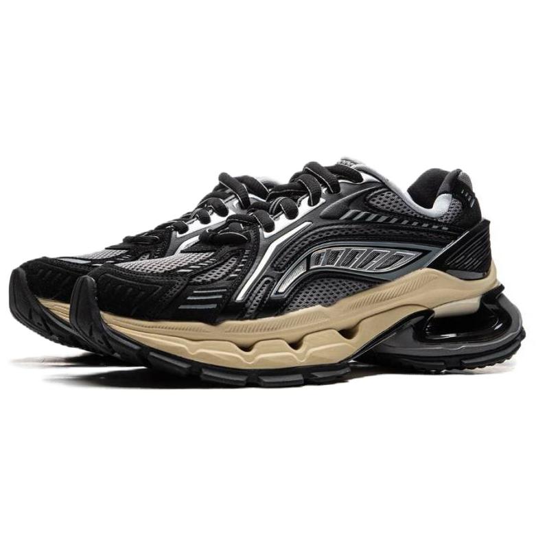 Li Ning Lijun BOW Удобные дышащие амортизирующие износостойкие низкие повседневные туфли женские повседневные туфли черные серые AZGU150-1