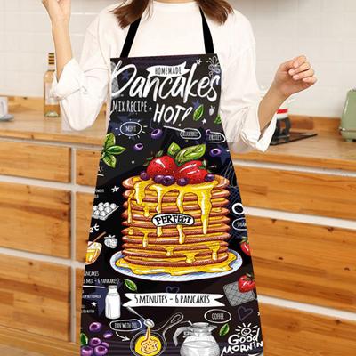 Кухонный фартук без рукавов, удобный в ношении, четкое и реальное изображение, многоразовый, против пятен, водонепроницаемый, полиэстер, узор для пиццы, кухонный фартук, товары для дома