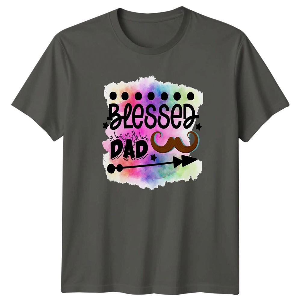 Funny Blessed Dad Unisexs TShirt Fatherhood Family Fathers Day Gift For Him