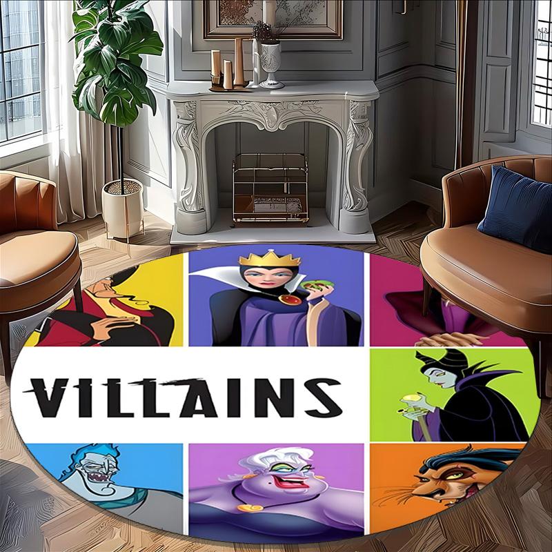 1pc Villains Carpet, Round Rug, Comfortable, Suitable for Entryways, Living Rooms, Office, And Bedrooms, Christmas Decoration