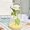 Artificial Rose Flowers Eternal Rose with LED Light Realistic Looking Battery Powered Simulation Rose Flower Holiday Gifts
