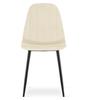 PADVA chair - light beige velvet / black legs x 2