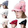 Keep Warm Knitted Hat Thickened Warm Visor Hat Fashion Winter Cap  Women