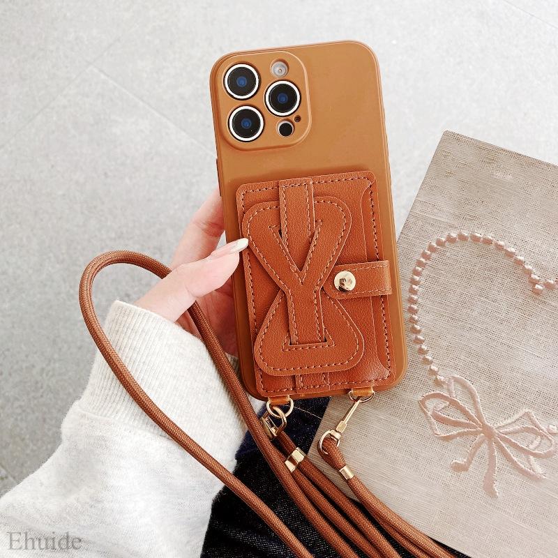 Чехол-кошелек со шнурком для Samsung Galaxy S25 Ultra S23 S24 FE S21 S22 Plus A56 A36 Love Band Карта Crossbody Шнурок Чехол из ПУ Кожи