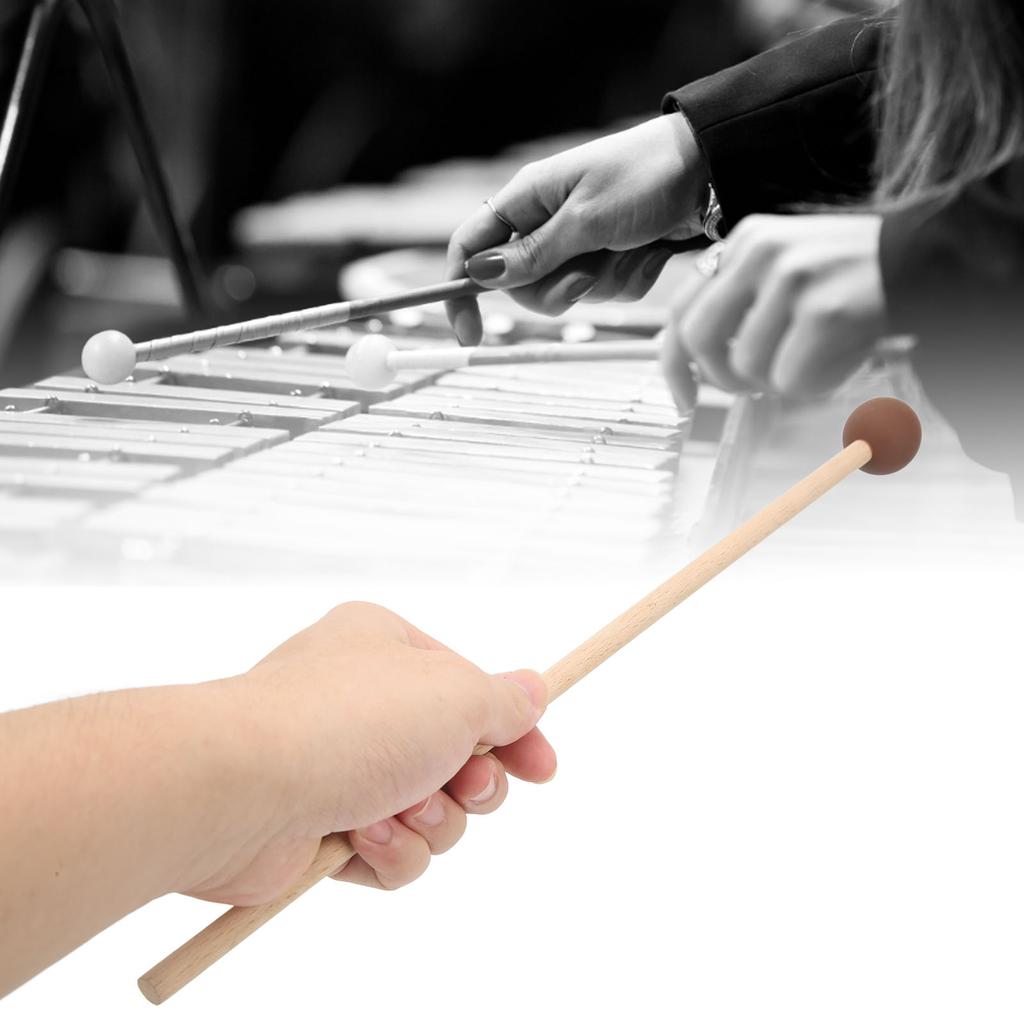 2PCS Maple Handle Rubber Head Wonderful Sound Quality for Marimba