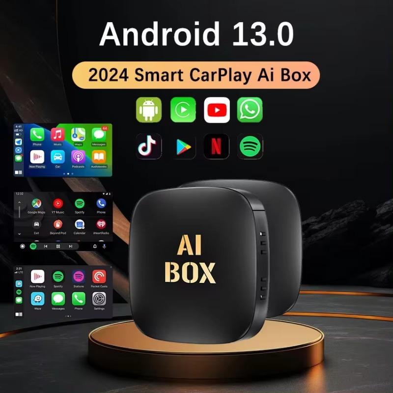 3IN1 Android 13 Ai Box Проводной и беспроводной Carplay Android Auto Адаптер WiFi для Youtube Nexflit Cars Smart Ai Box Встроенный Play Stroe