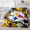 Pittsburgh Steelers Logo Art Portable Blanket/Soft Blanket Bedding Blanket Suitable for Travel Camping Living Rooms Offices Sofas Fan Gifts