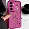 Модный чехол для телефона с цветочным принтом, мягкий, для Samsung S25 S24 FE S23 Ultra S22 S21 Plus A55 A35 A54 A34 A15 A14 A17 A37 A57 S26, силиконовый, противоударный