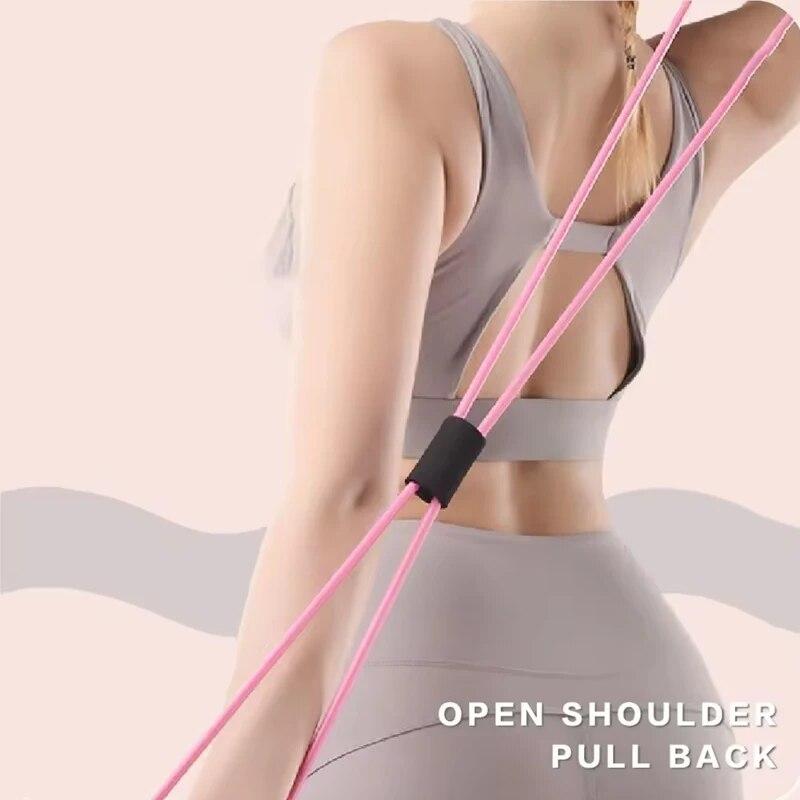 1 шт. 8-образный натяжной канат вспомогательная бытовая эластичная лента с ручками тренажер для силовых тренировок ног бедер рук