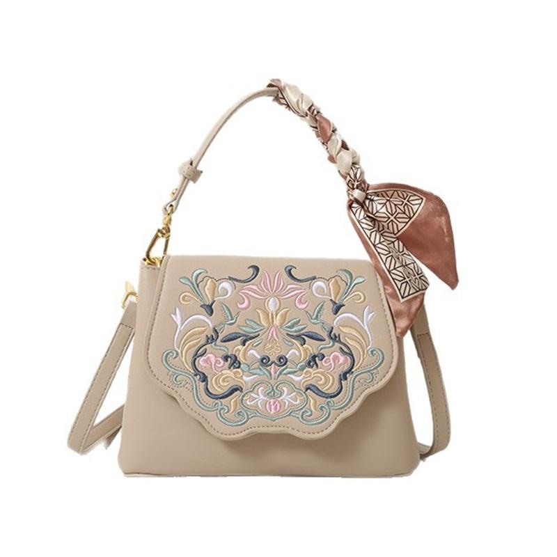 Bags Crossbody Bags Women's High-end Women's Bags Fashion Retro Literary Embroidered Shoulder Bags