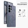 Italian Alcantara Case for Samsung Galaxy S25 S24 Ultra Plus + Magnetic Luxury Leather Cover Magsafe Phone Back Case for S25 S24