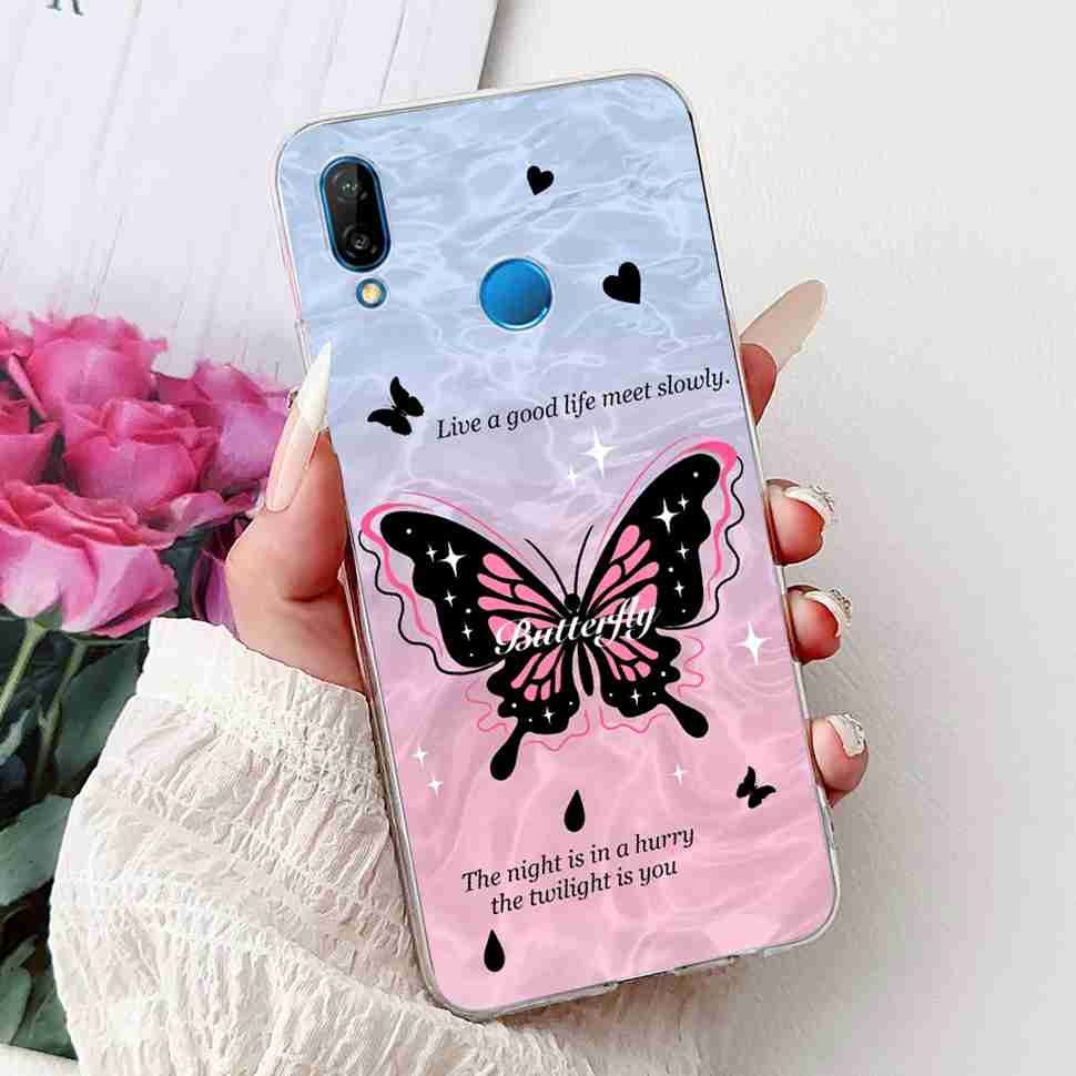 Защитные чехлы для Huawei P20 lite ANE-TL00 Чехол Новый Мультяшный Принт с Кошкой Силиконовый ТПУ Чехол для Huawei P20 Lite ANE-LX1 Корпус