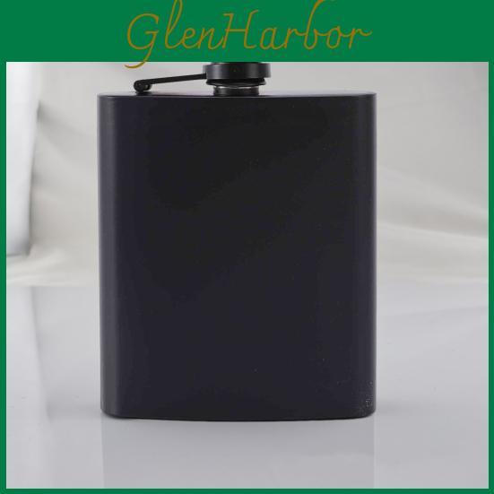 Fine 6oz7oz8oz Portable Practical Workmanship Whiskey Flask Matte Black For Gift