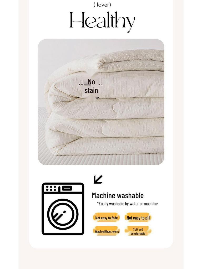 2025 A-Class Вафельное одеяло из стираного хлопка с наполнителем из соевого волокна - Утолщенное однотонное