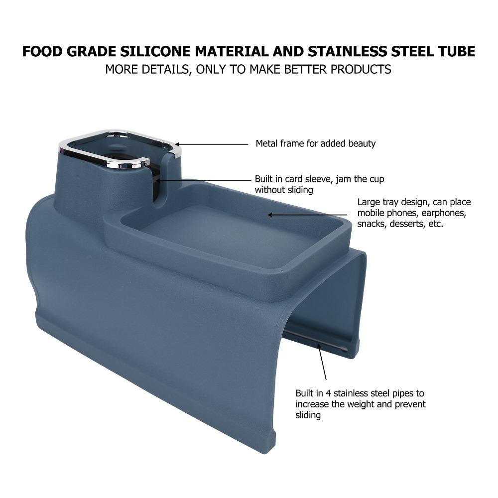 42.5*32cm Silicone Drink Caddy Sofa Beverage Support Watching Movie Coffee & Milk Tea Storage