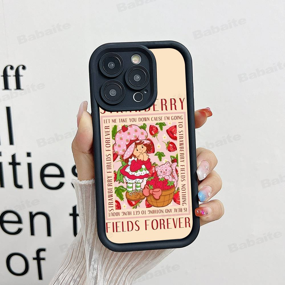 Чехол для телефона 'Девочка с клубничным тортом' S-Strawberry-shortcake для iPhone 11 12 13 14 15 16 17 Pro Max Plus Ударопрочный защитный чехол